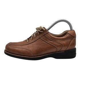 Johnston & Murphy Shoes Mens Size 8 Brown Leather Lace Up Comfort Sneakers
